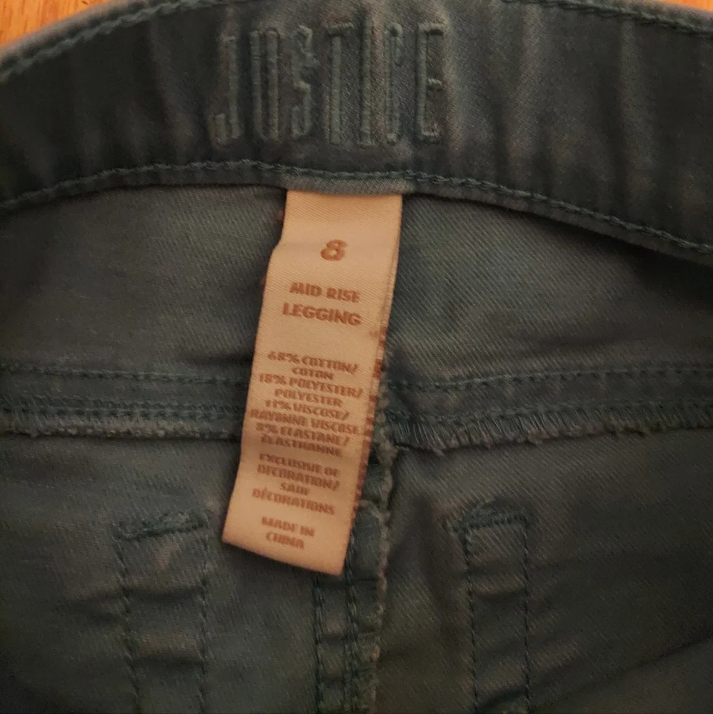 Justice Midrise Legging Blue Jeans Size 8 Girls