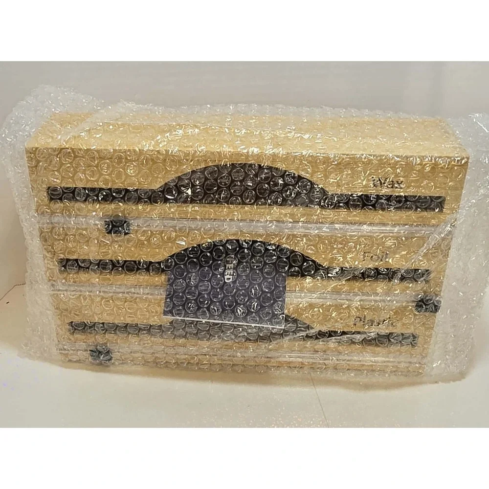 #FromYourFeed 3 In 1 Wrap Dispenser Bamboo Kitchen Organizer NIB 📦✨‎