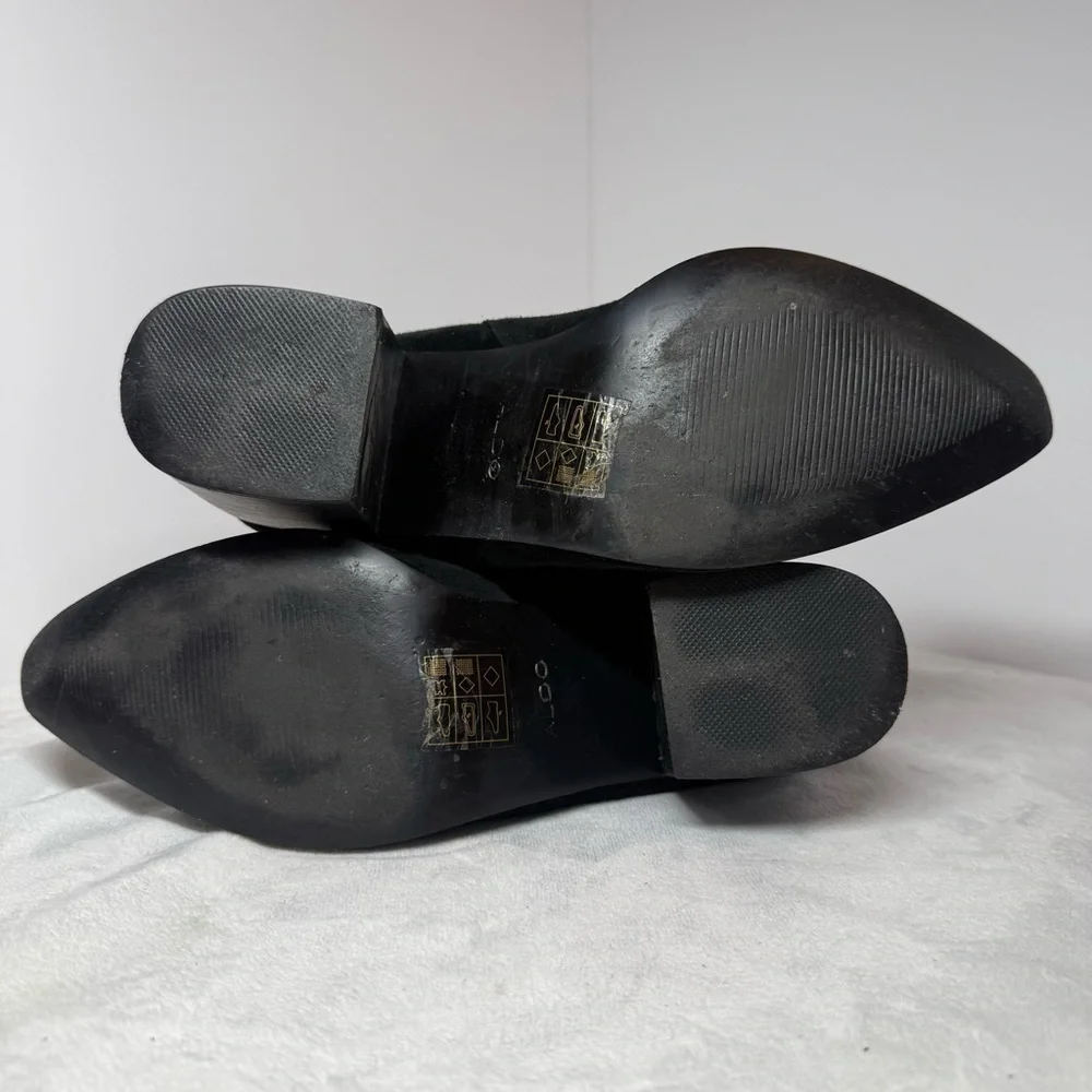 ALDO Black Suede Ankle Boots