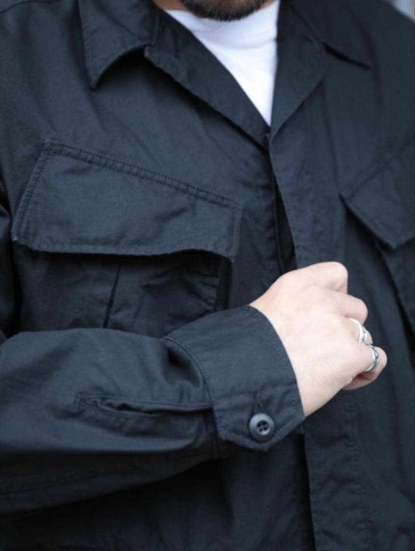 BONCOURA Fatigues Jacket Poplin Black Size 40