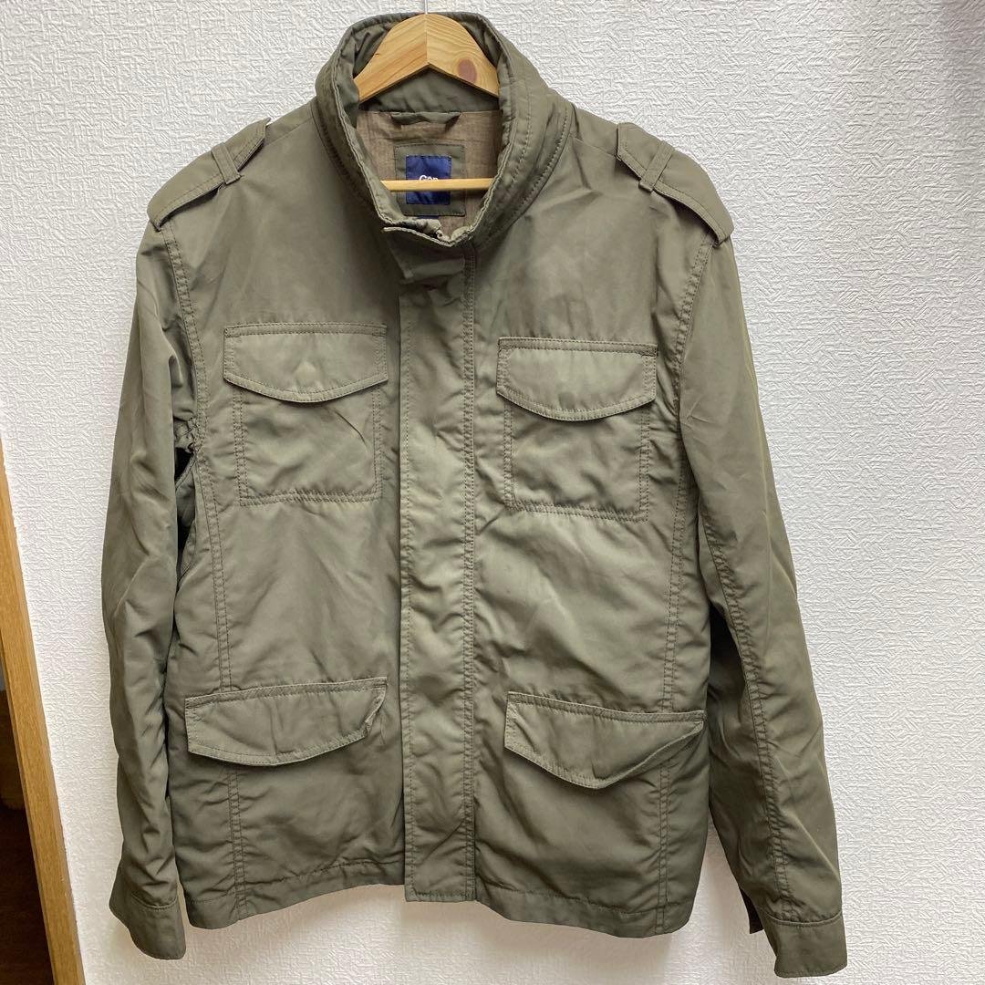 GAP Military Jacket Khaki M Size Stand-Up Collar